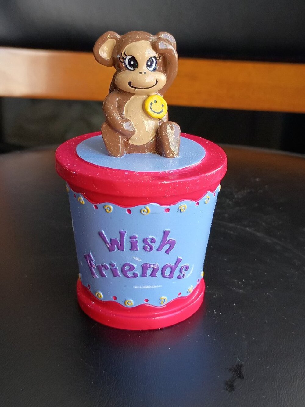 Claire’s Wish Friend Trinket Box — Monkey, VTG 2003